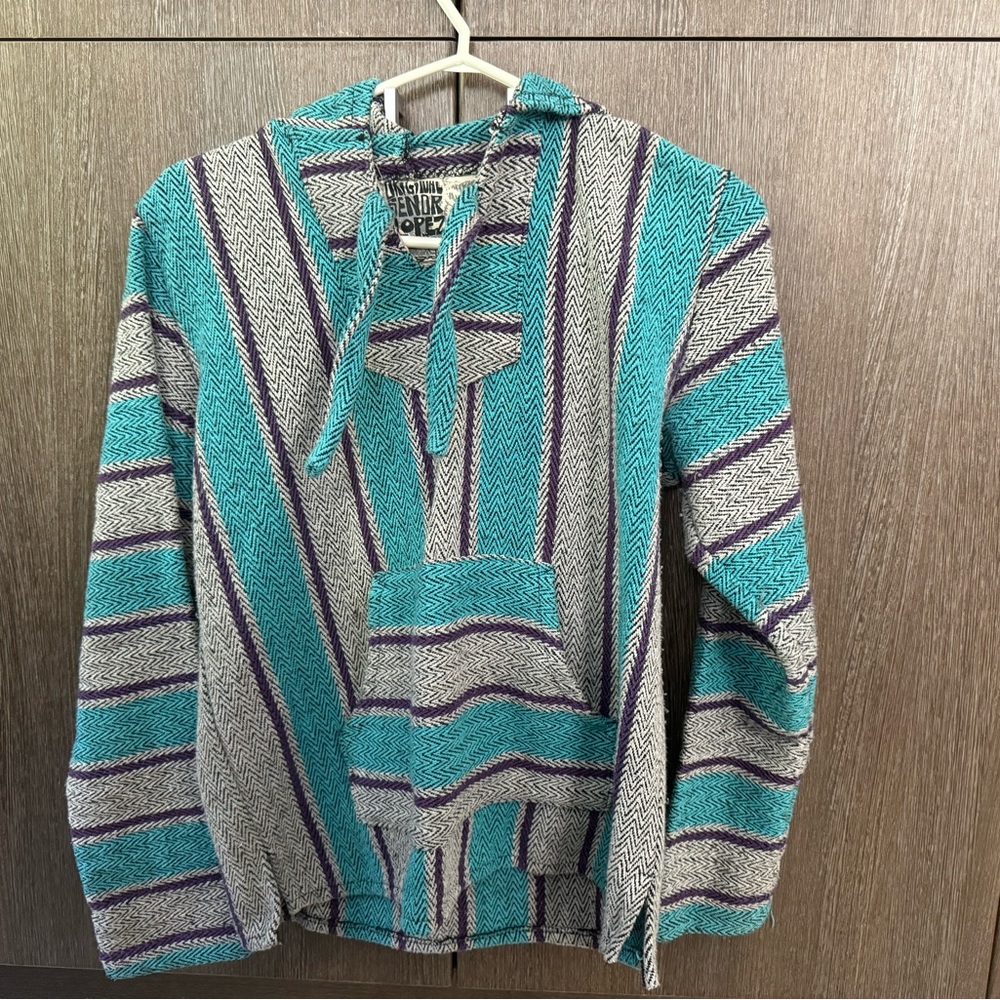 Senor Lopez Baja Hoodie Jacket - Teal and Gray